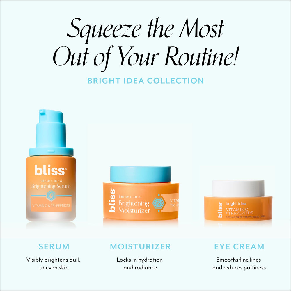 Bliss Vitamin C + Tri-Peptide Serum barrier-boost imagery implies enhanced skin resilience