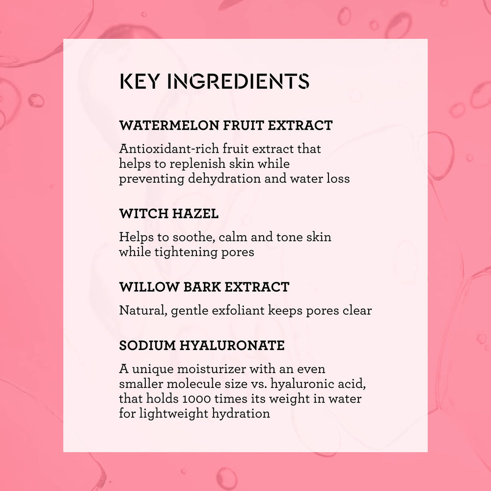 Bliss What a Melon toner on cotton pad for gentle, balanced skin care.