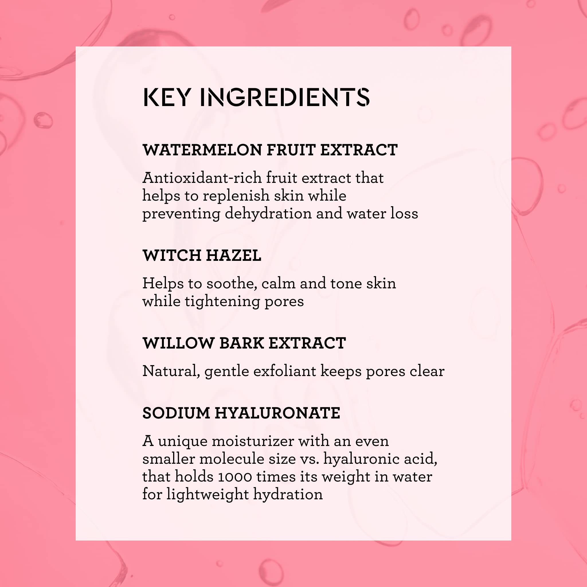 Bliss What a Melon toner splash-on skin captures energizing fragrance refreshment.