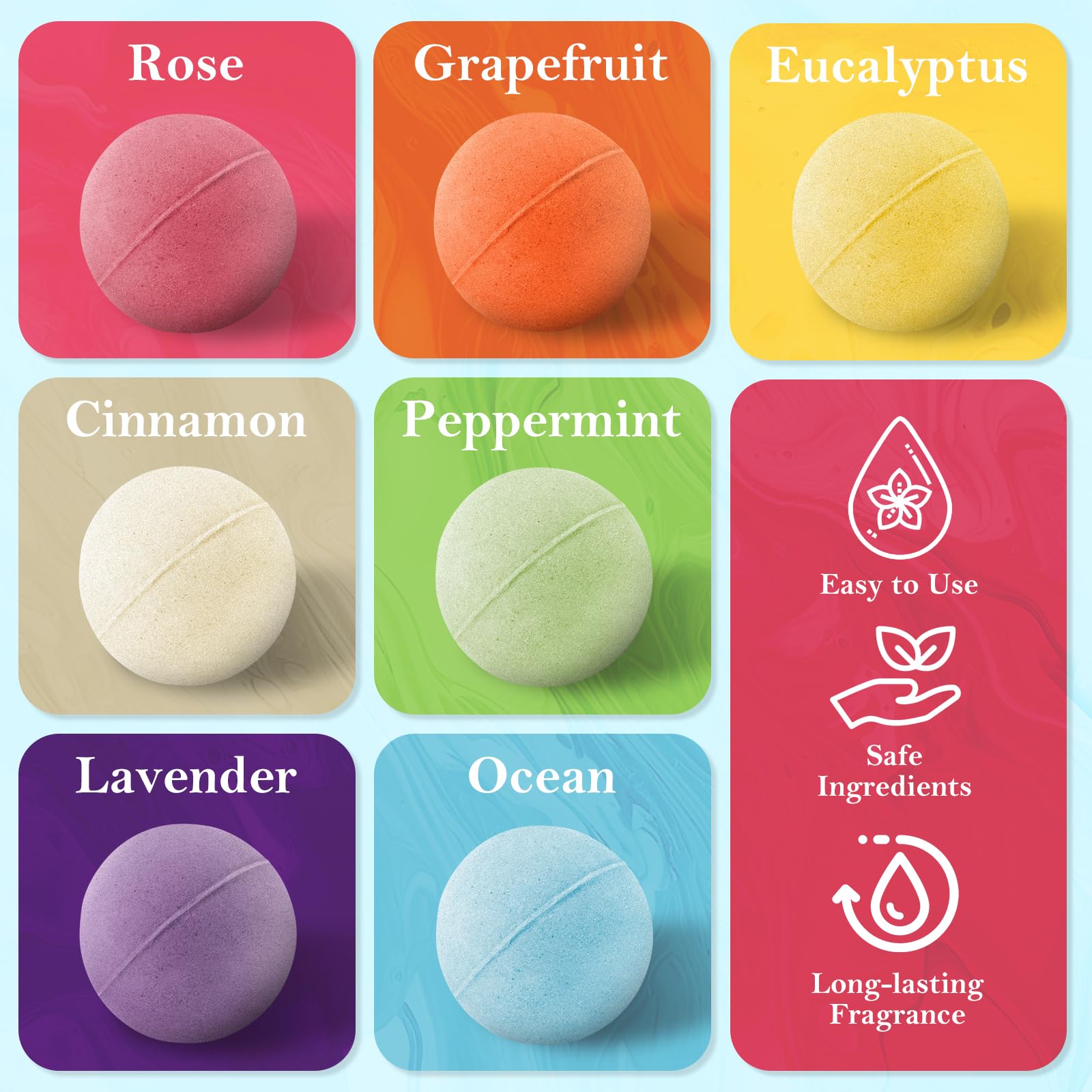 BlissfulOasis bath bombs lavender for calming ambiance and smoother skin