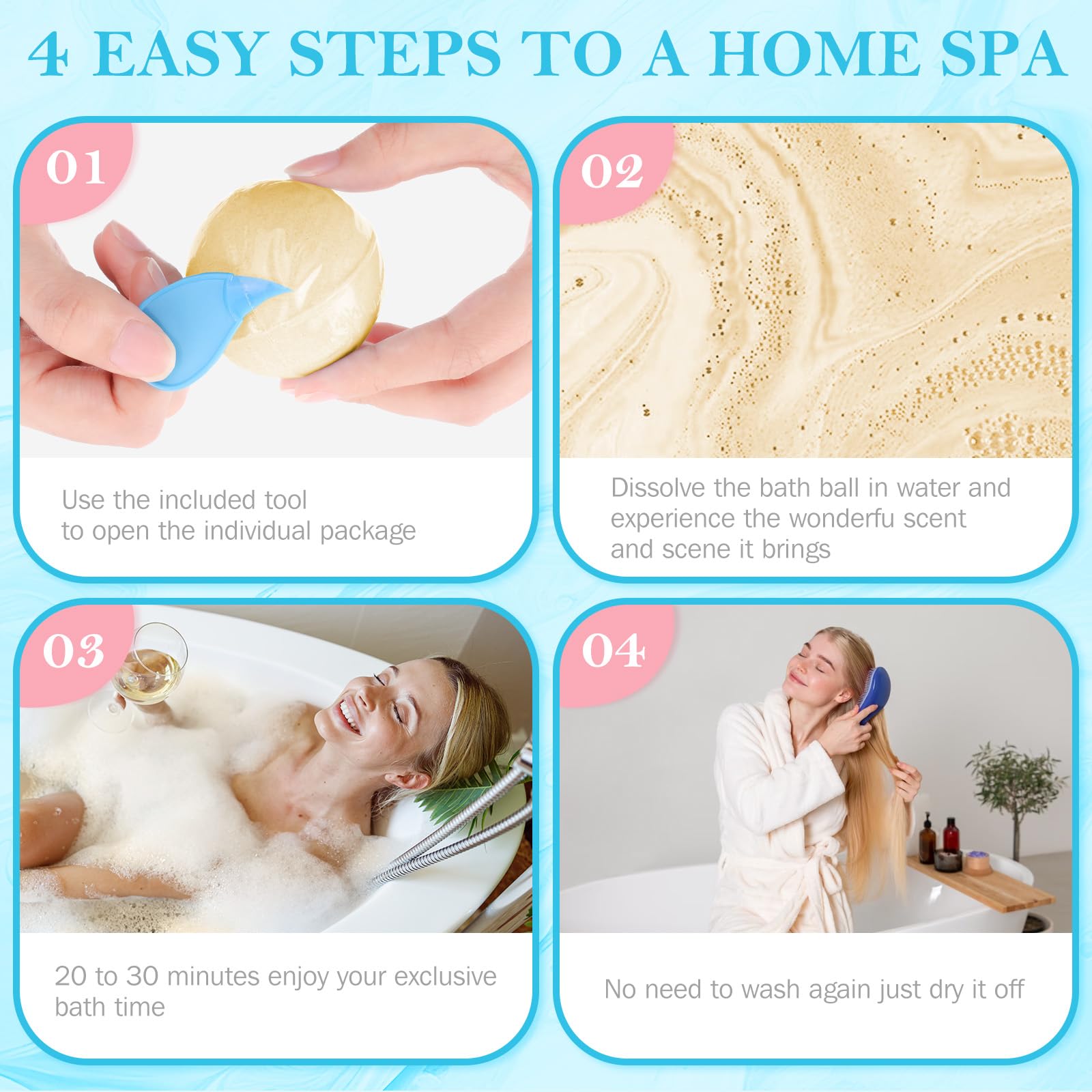 BlissfulOasis bath bombs sea for fresh oceanic fragrance and relaxation