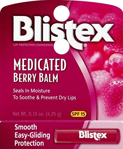Blistex Berry lip balm with SPF 15 provides sun protection.