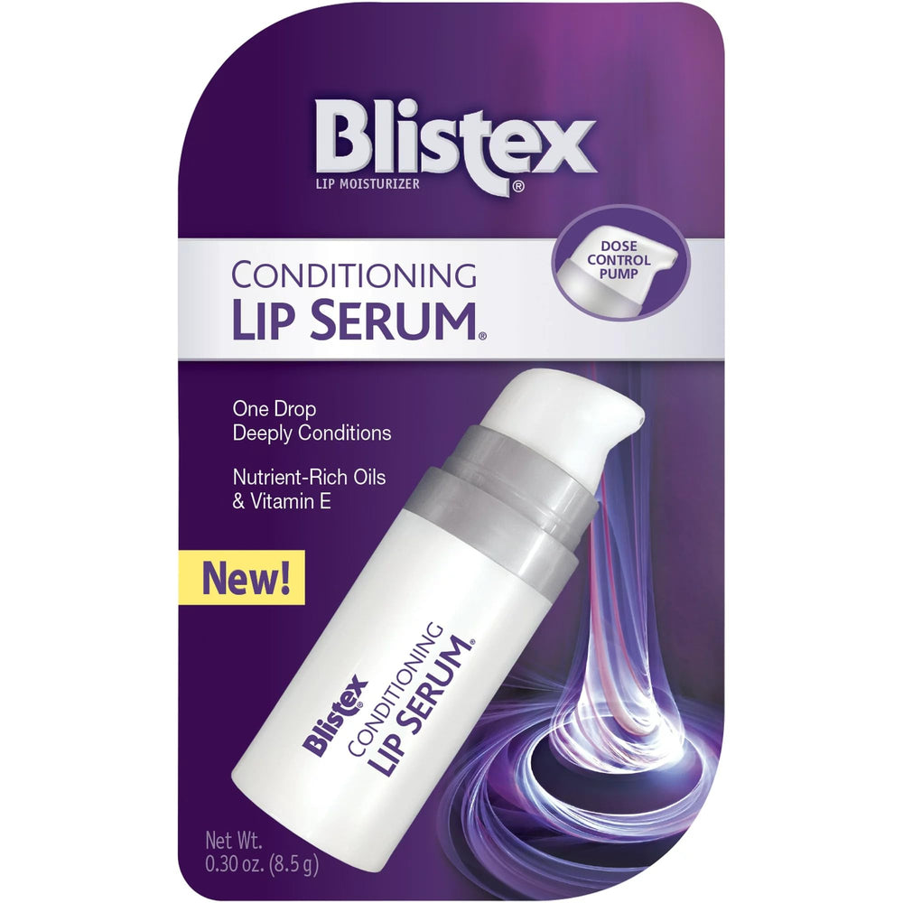 Blistex Conditioning Lip Serum pack4-daily-use-display portrays a reliable lip care routine.