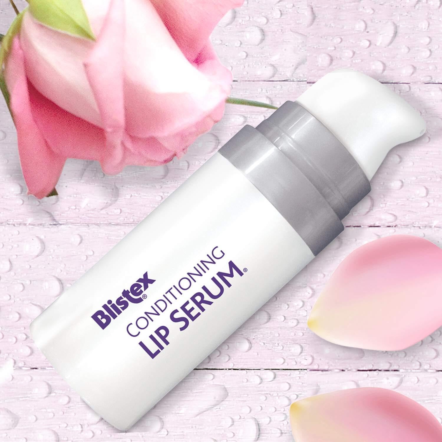 Blistex Conditioning Lip Serum vitamin-e-complex-closeup references nutrient-rich conditioning.