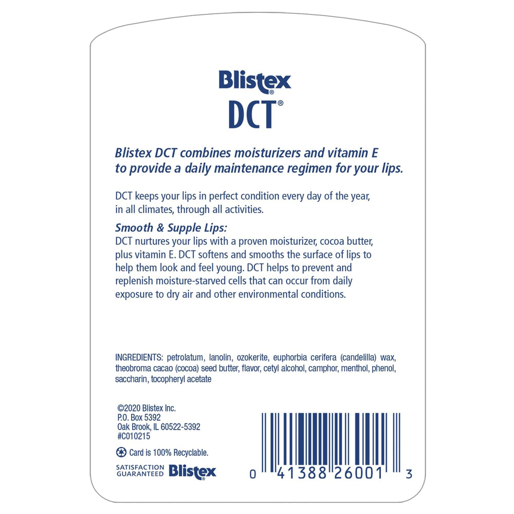 Blistex DCT lip care balm application shot highlighting rich conditioning formula