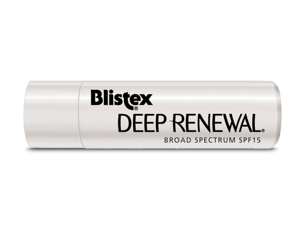 Blistex Deep Renewal application shot shows smooth glide for comfortable hydration.