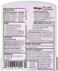 Blistex Five Star Lip Protection SPF 30 application provides all-day lip comfort.