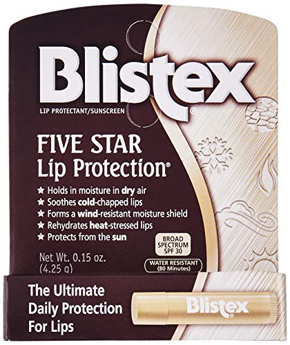 Blistex Five Star Lip Protection SPF 30 pack shown for on-the-go sun protection.