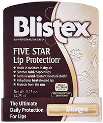 Blistex Five Star Lip Protection SPF 30 pack shown for on-the-go sun protection.