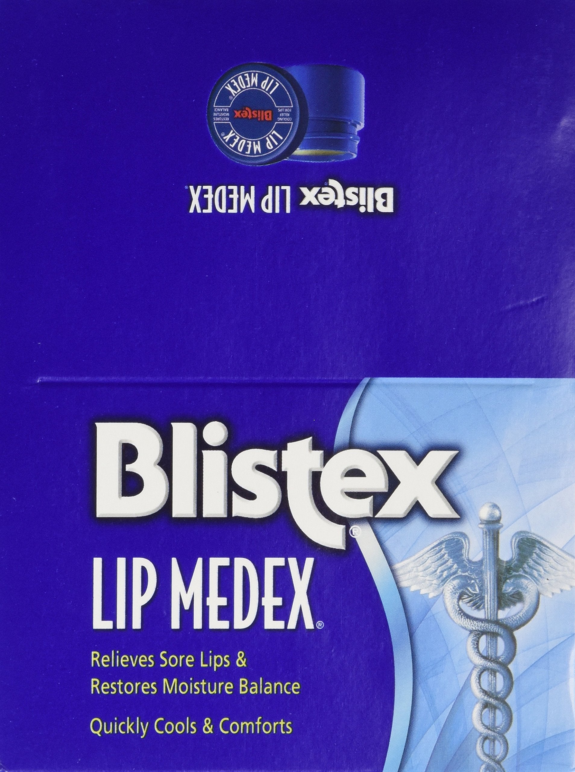 Blistex Lip Medex menthol cooling close-up illustrating refreshing lip care for dry lips.