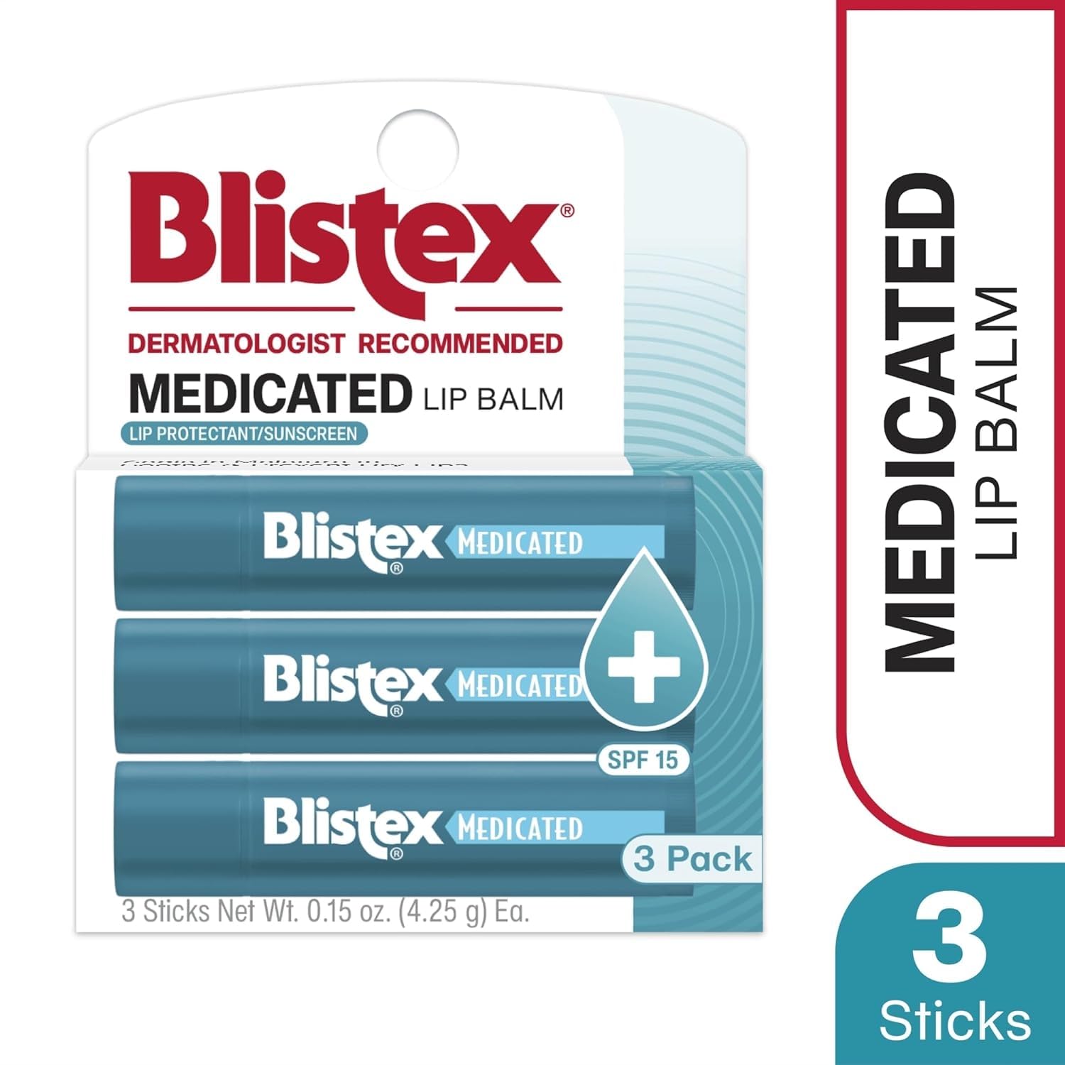 Blistex Medicated Lip Balm before sun exposure helps moisturize lips.