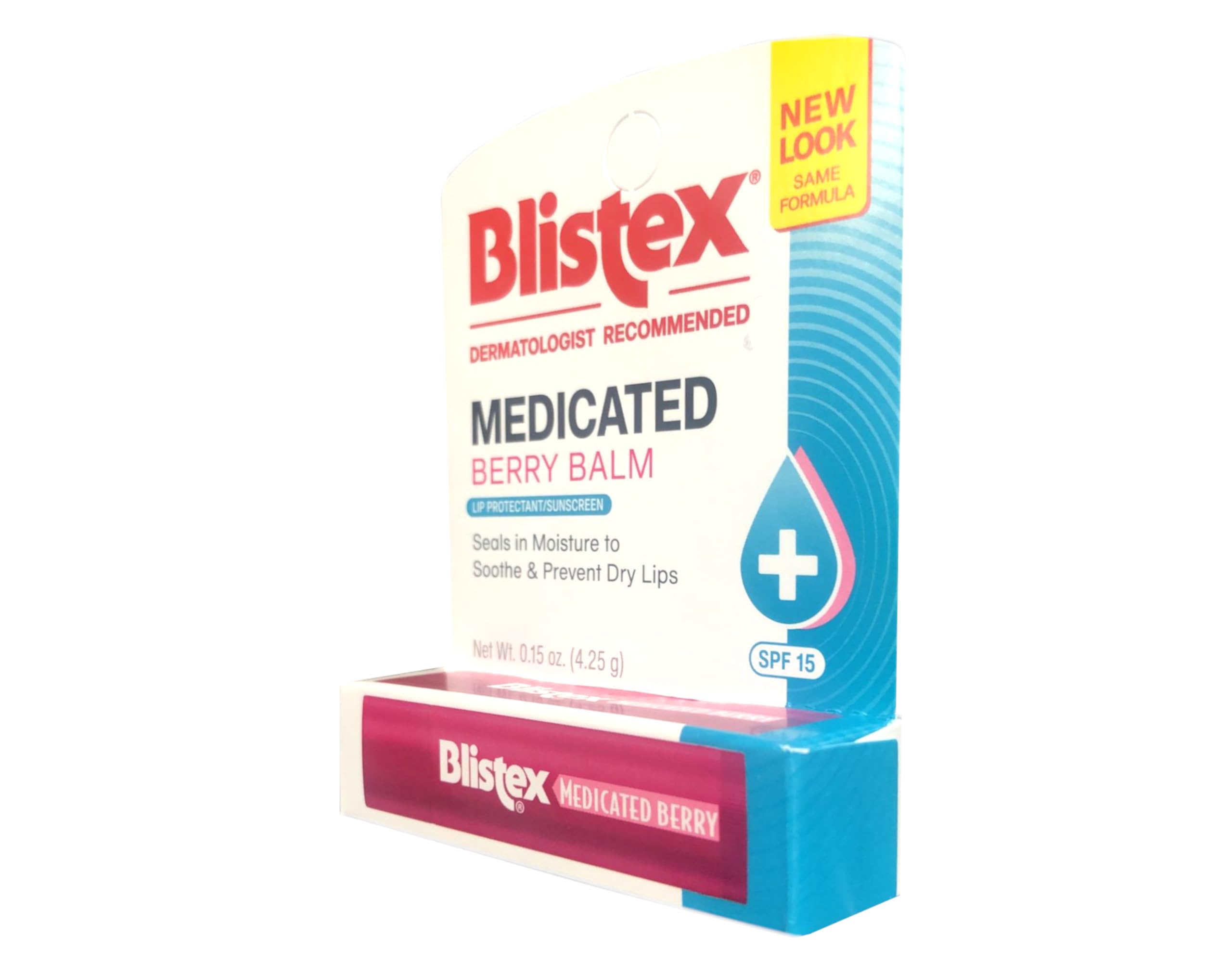 Blistex Berry lip balm close-up highlighting rich texture and moisture.