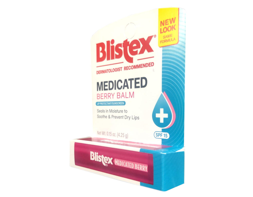 Blistex Berry lip balm close-up highlighting rich texture and moisture.