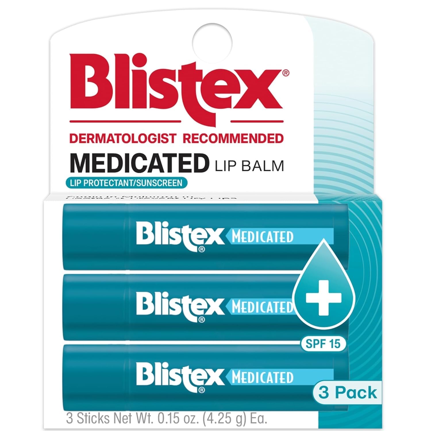 Blistex Medicated Lip Balm easy glide application for smooth, hydrated lips.