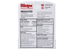 Blistex Medicated Lip Balm on lips demonstrates protective SPF 15 for outdoor use.