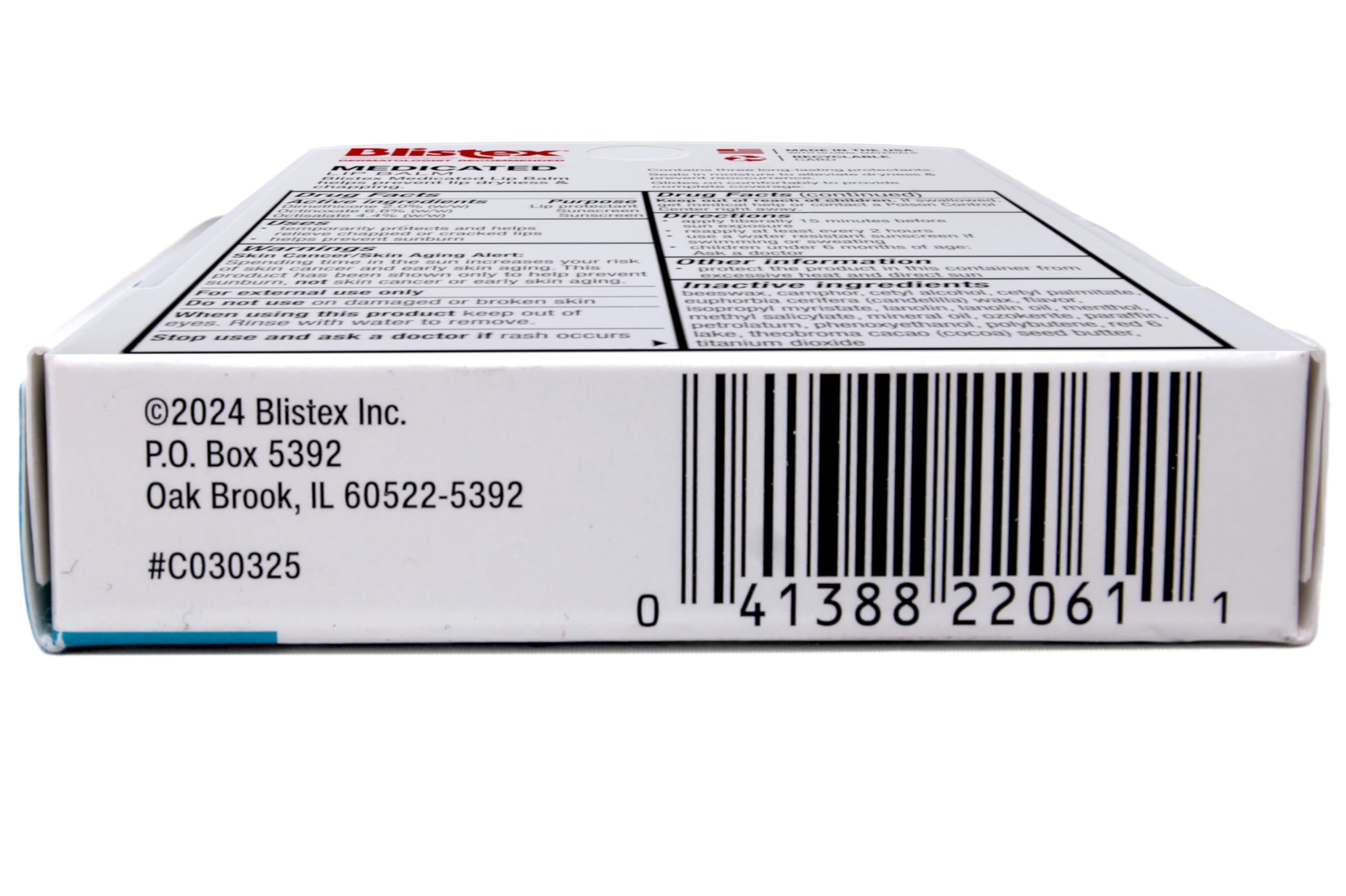 Blistex Medicated Lip Balm pack-24 highlights value and portable lip care.