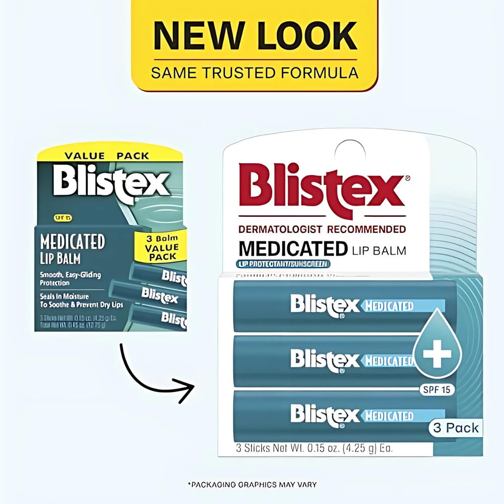 Blistex Medicated Lip Balm seals in moisture to prevent dryness.