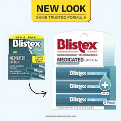 Blistex Medicated Lip Balm seals in moisture to prevent dryness.