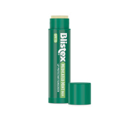 Blistex Medicated Mint Lip Balm application shows easy glide sensation.