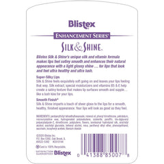 Blistex Silk & Shine pack-of-4 packaging highlights convenient on-the-go moisture