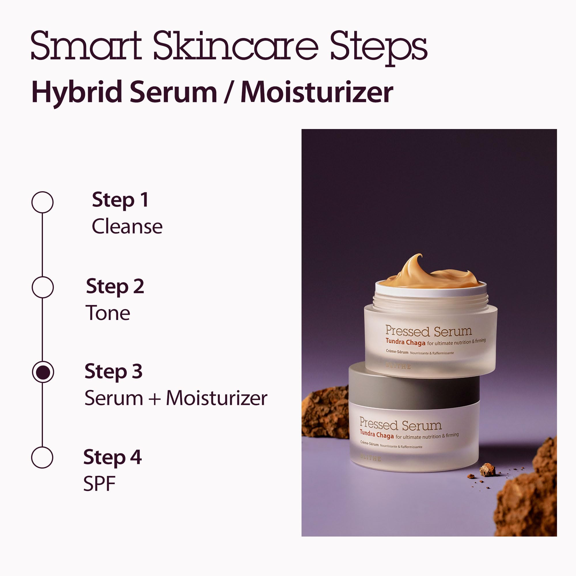 BLITHE Pressed Serum Tundra Chaga night routine demonstrates anti-aging potential