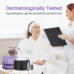 BLITZWAX beginner-friendly waxing kit with instructions promotes simple home waxing.