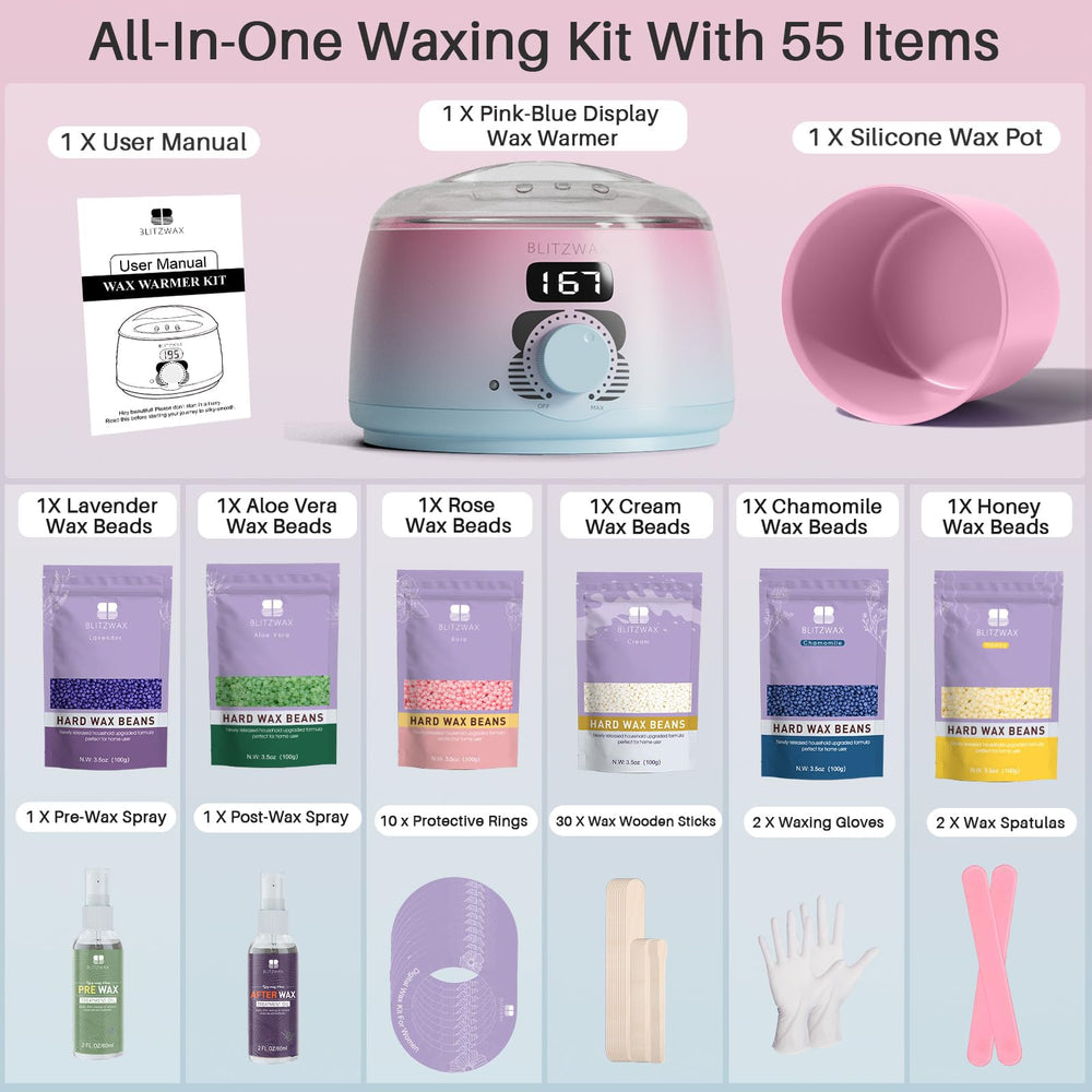 BLITZWAX fast heat wax machine enabling efficient at-home waxing