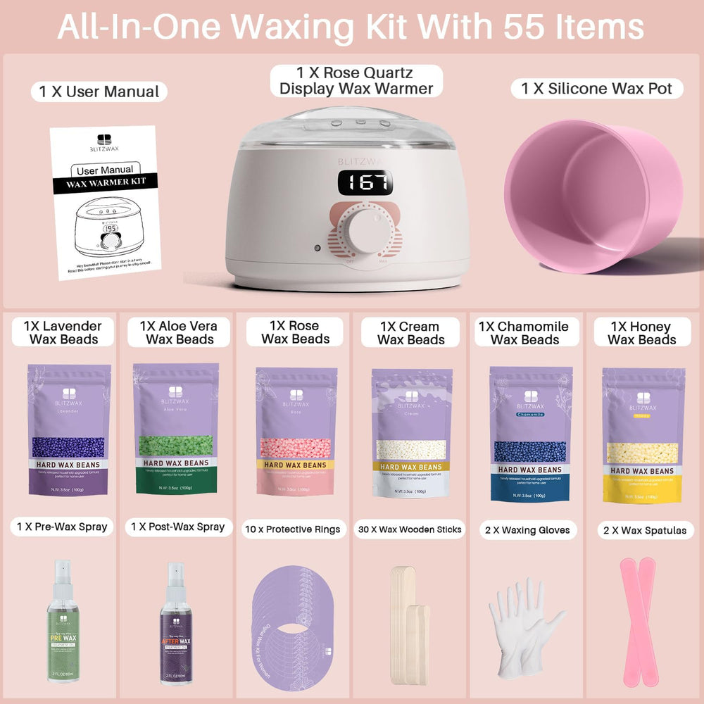 BLITZWAX Cream wax beads for versatile at home waxing