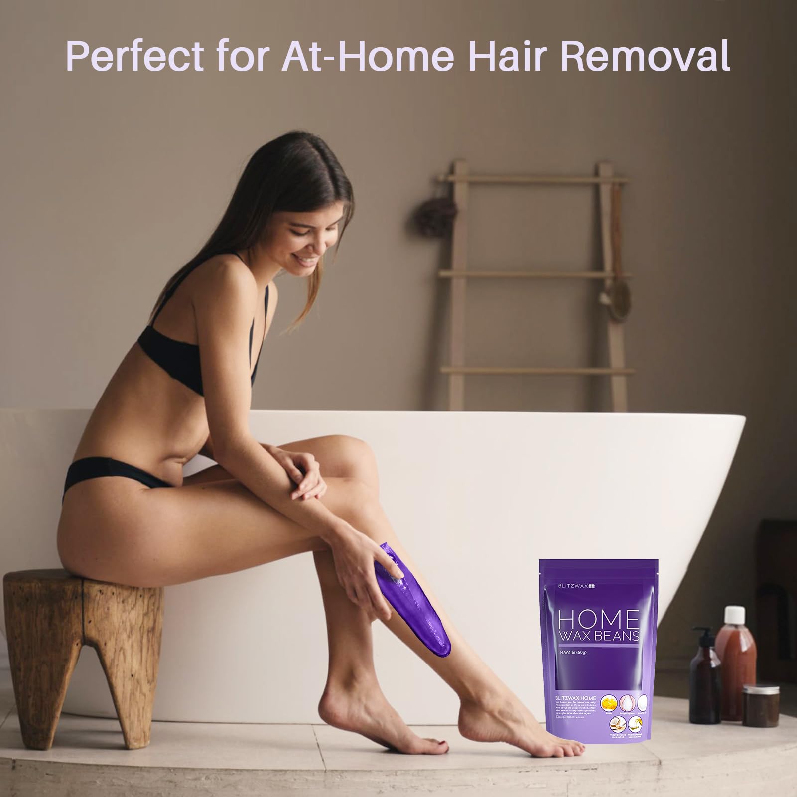 BLITZWAX Lavender at-home waxing setup for salon-like results.