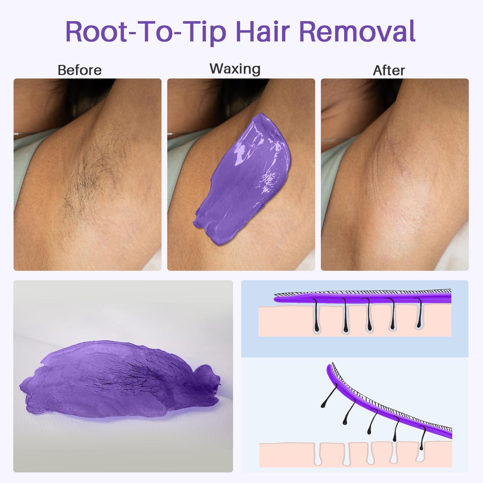 BLITZWAX pre/post-wax oils included for skin comfort