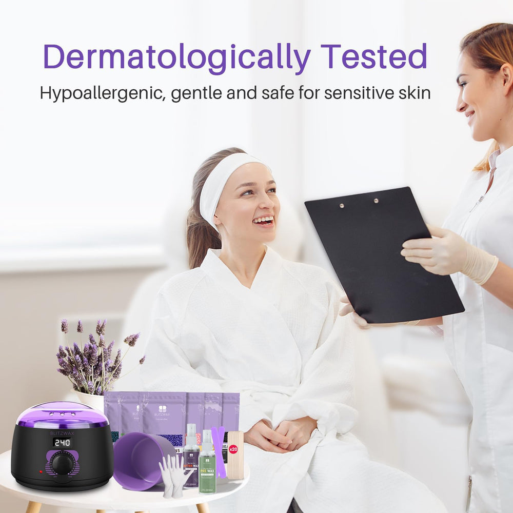 BLITZWAX six-bean-wax-collection offers soothing options for sensitive or varying skin.
