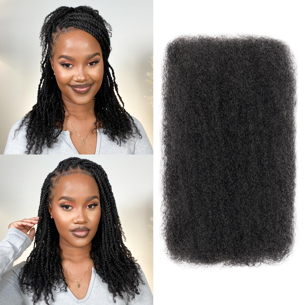 BLL Afro Kinkys Bulk Hair 16inch pack for mini twists and protective styling.