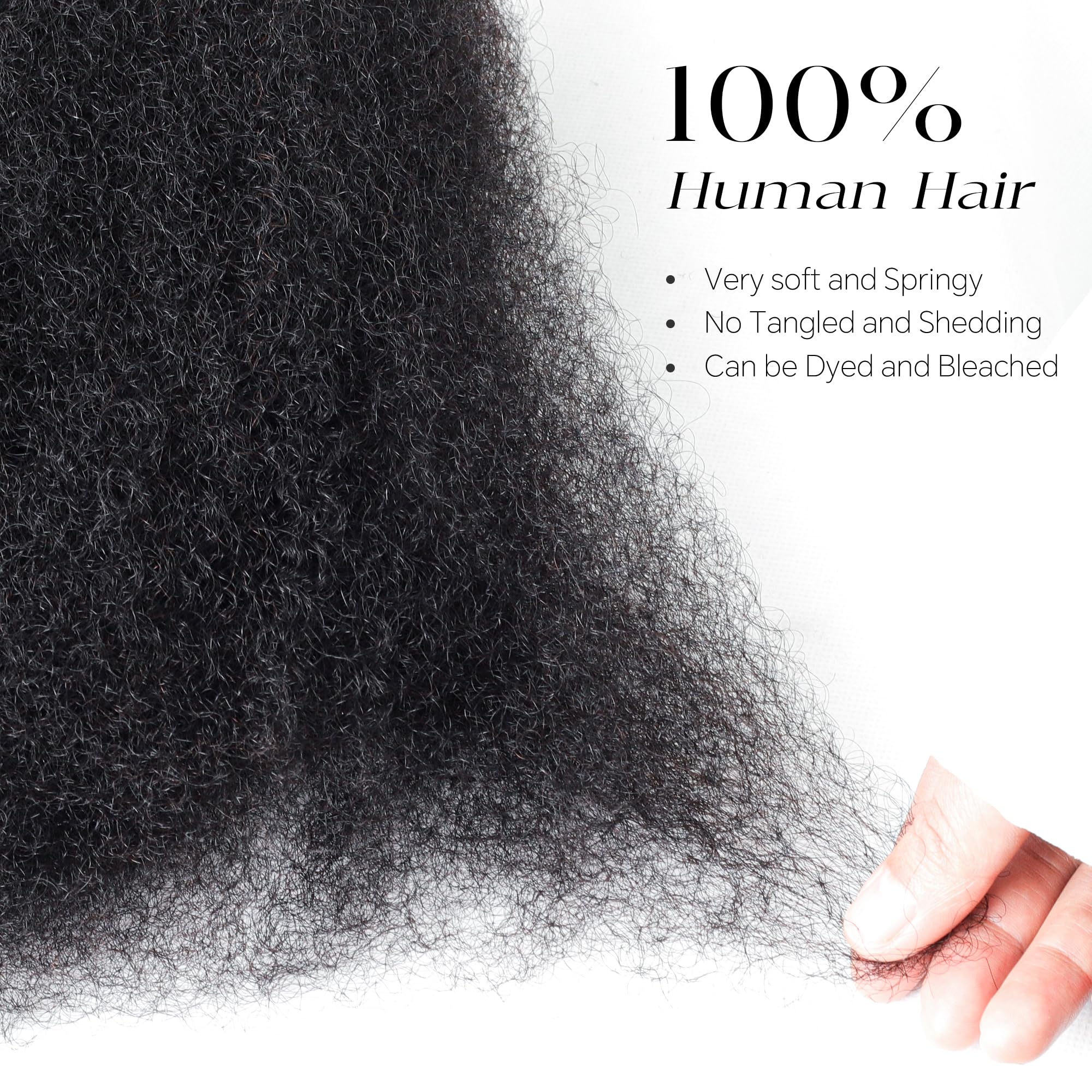 BLL Afro Kinkys Bulk Hair length variety supports various styles.