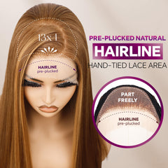 BLL Honey Blonde Wig length straight; sunkissed highlights for polished looks.