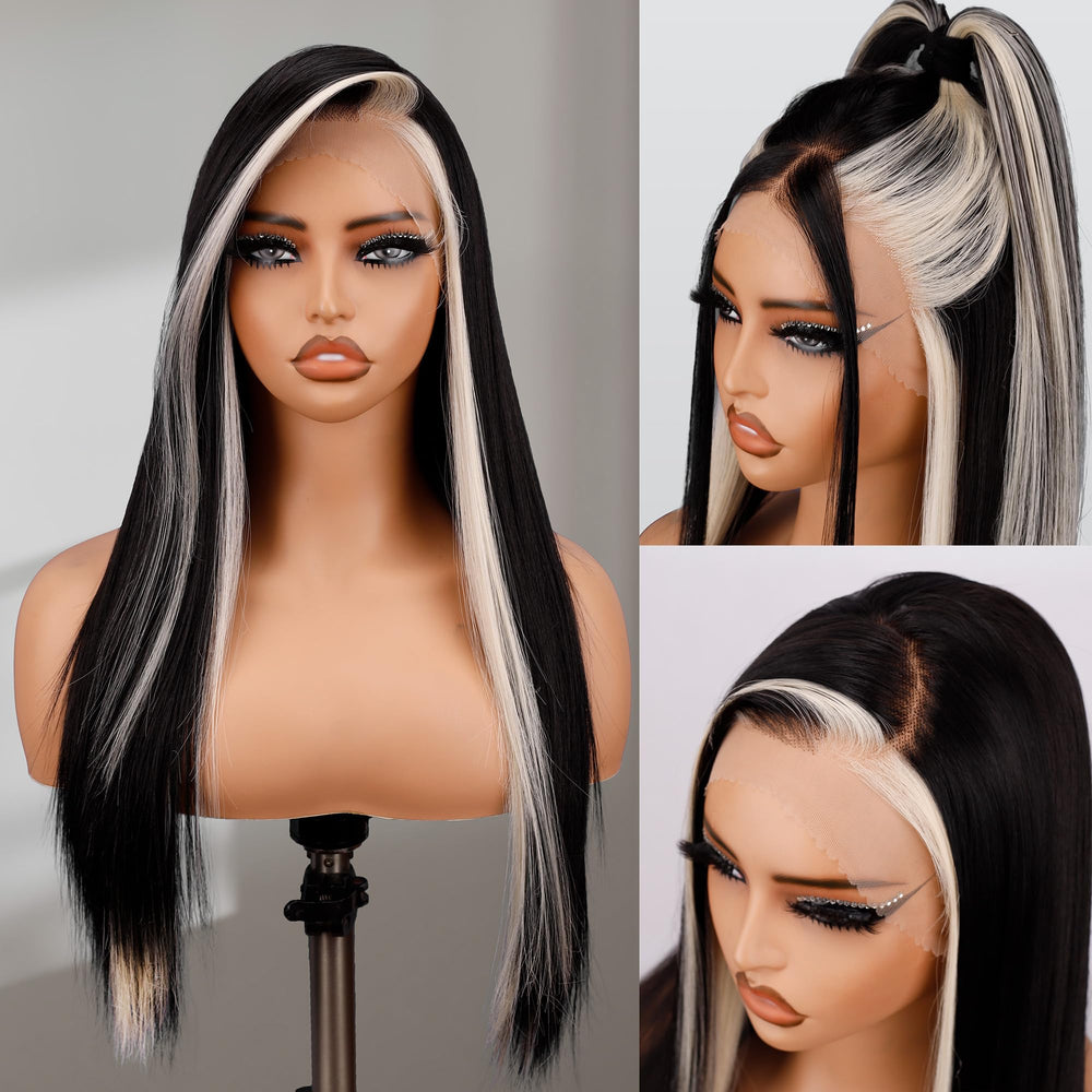 BLL lace front wig side-part view showing versatile styling options.