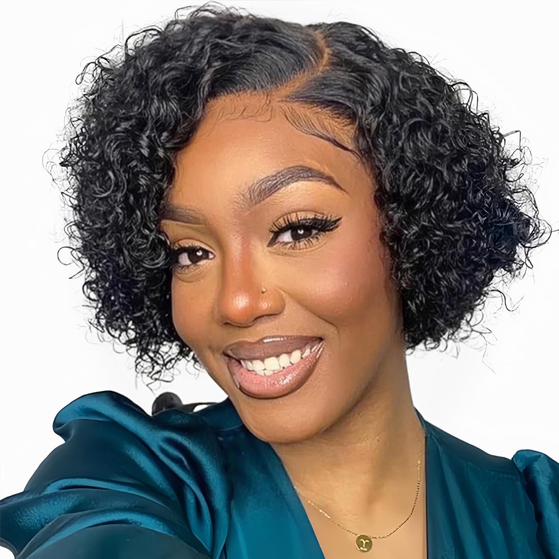 Blockice Pixie Cut Wig close-up curls for natural texture and softness.