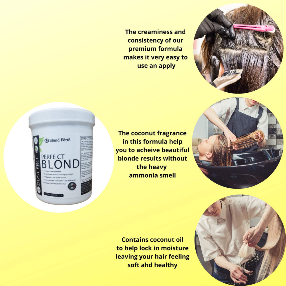 Coconut-keratin oil in Blond Forte Perfect Blond supports moisture and shine