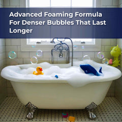 Bloom & Bōde Pure Bubbles foaming bath pour with rich, lasting foam for a luxurious soak