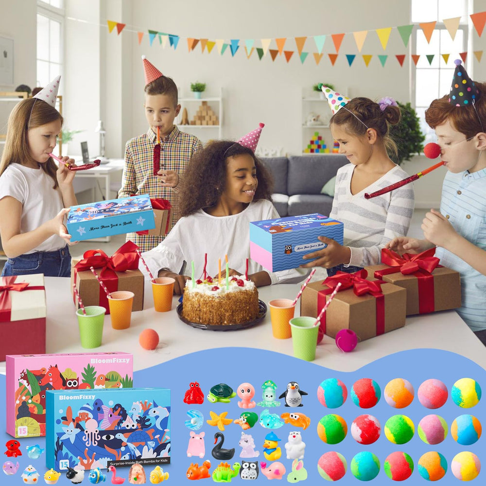 BloomFizzy dual-themed packaging invites storytelling with educational color and scent exploration.