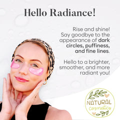 Bloomora Green Tea patch tray close-up emphasizes soothing antioxidant care