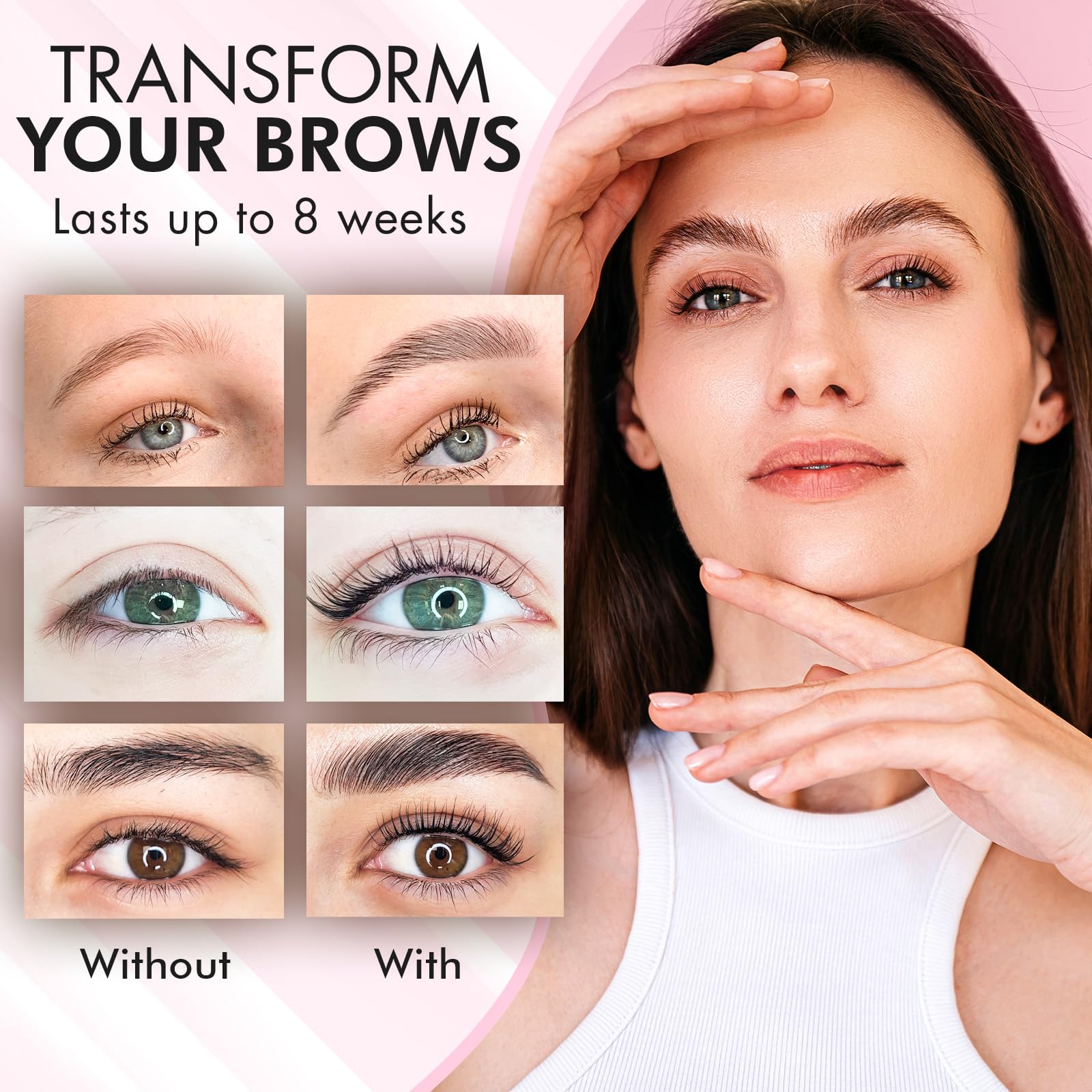 BLOOMORA lamination lotions gentle formulas designed for comfortable long-lasting brow lift results
