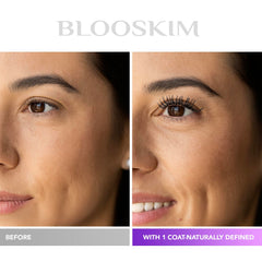 Blooskim Mascara on lashes natural look with defined definition