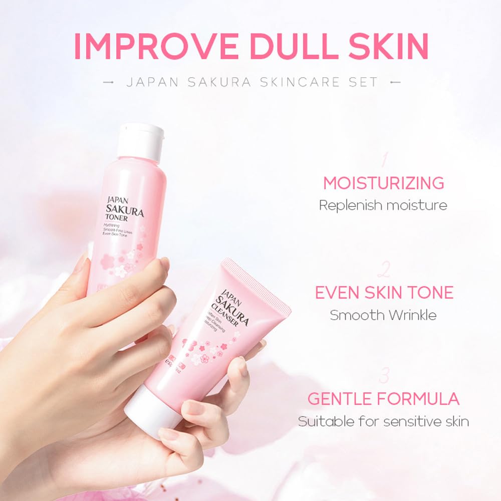 Blopuivo Sakura Face Cream jar provides hydration and smooth skin texture.