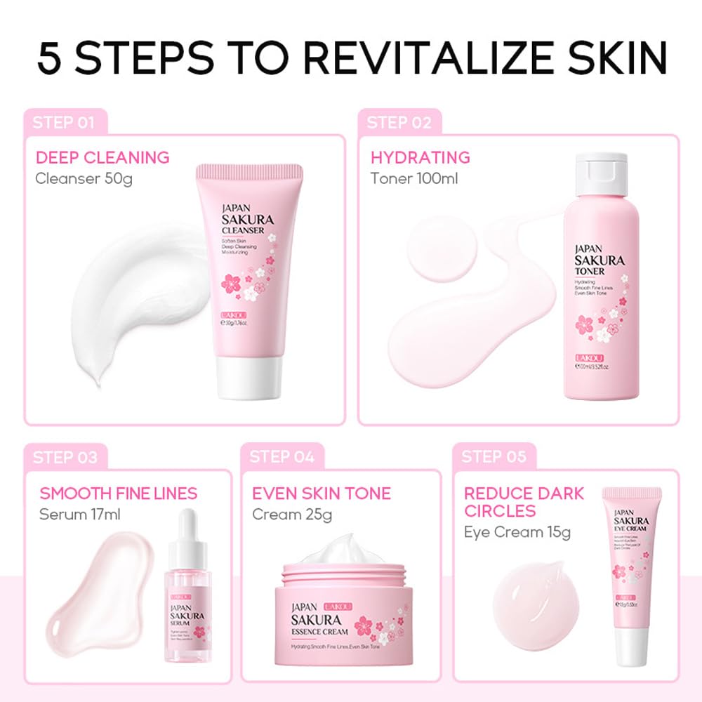 Blopuivo Sakura Serum dropper aids radiant nourishment and wrinkle-smoothing prep.