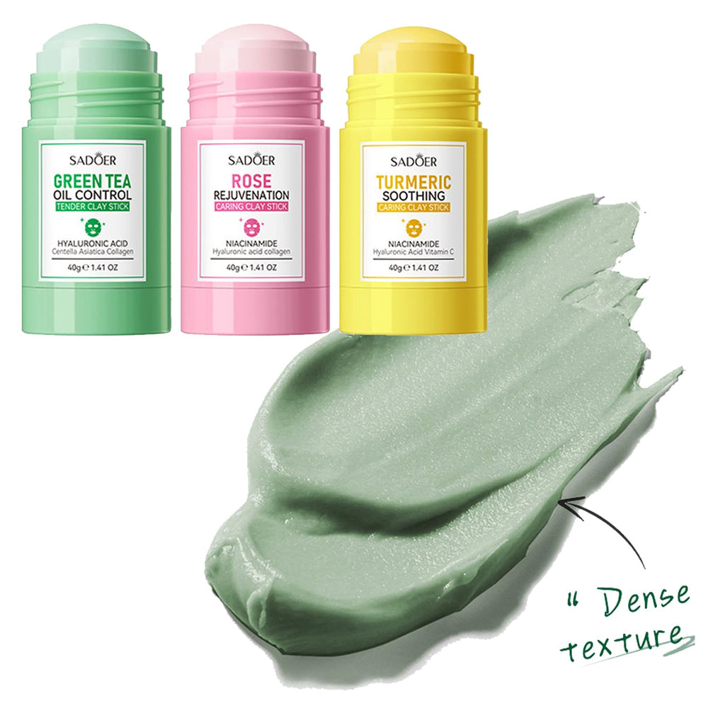 Blopuivo Three-Color Mask Stick collection offers balanced skin care options.