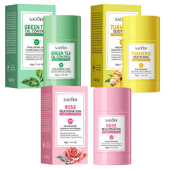 Blopuivo Turmeric Clay Mask Rose Stick demonstrates oil control and pore refinement.
