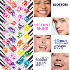 Blossom Roll-On Lip Gloss real flowers inside adds luxury feel.