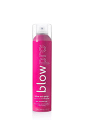 Blowpro Blow Out Serious Hairspray fine-mist spray demonstrated for lightweight finish and frizz control.