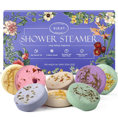 BLRIET shower steamers 8-pack, gift-ready packaging for at-home spa