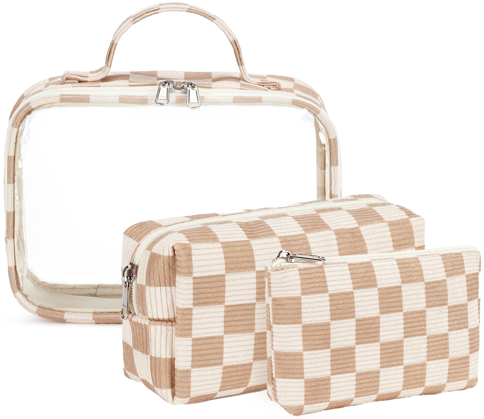 Bluboon clear toiletry bag large view aids quick access during travel.